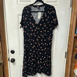 Torrid 2 Floral Black Dress